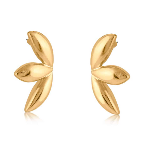 Big Metal Yvonne Liquid Winged Earrings