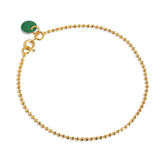 ENAMEL Copenhagen Bracelet, Ball Chain -Petrol Green