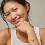 ENAMEL Copenhagen Bracelet, Ball Chain -Petrol Green