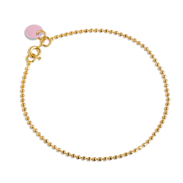 ENAMEL Copenhagen Bracelet, Ball Chain - Flamingo Pink