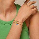 ENAMEL Copenhagen Bracelet, Gold Ball Chain - Green