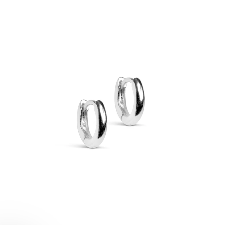 ENAMEL Copenhagen Silver Hoops, Chunky Classic 6 mm
