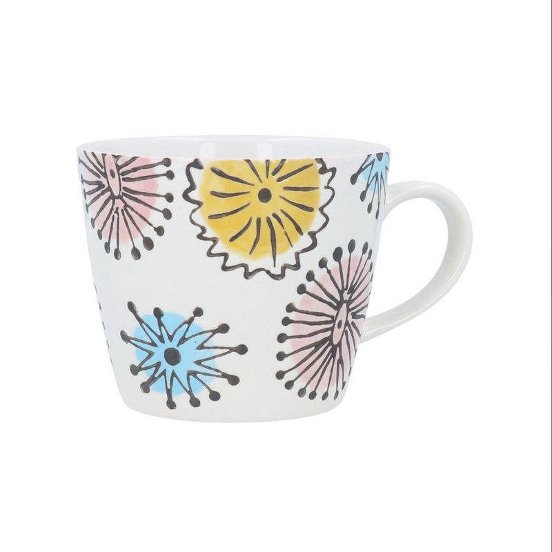 Gisela Graham Pastel Retro Flash Stoneware Mug