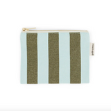 Rose In April Marie Purse Stripes Aqua & Olive