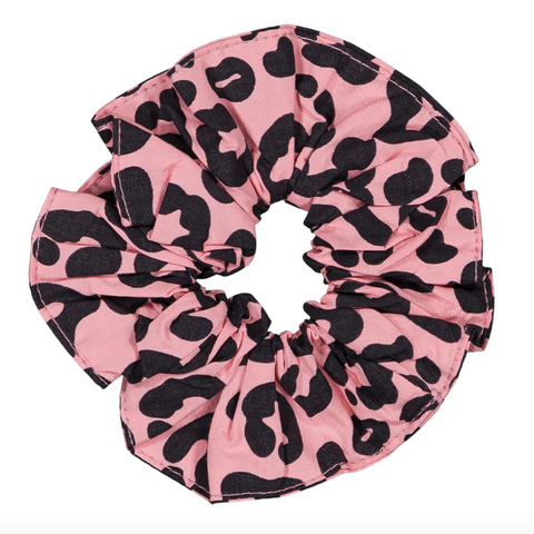 Rose In April Scrunchie Pink Leopard