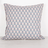 Cotton Cushion Taupe, Aqua and Pink
