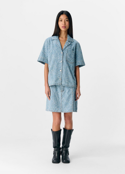 Object Detailed Denim Shirt - Light Blue Denim