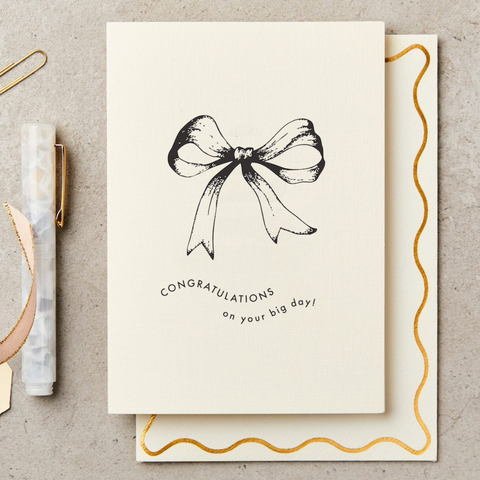 Bow Congratulations Big Day Card