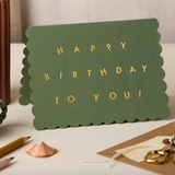 Scallop Happy Bday To You Green Card