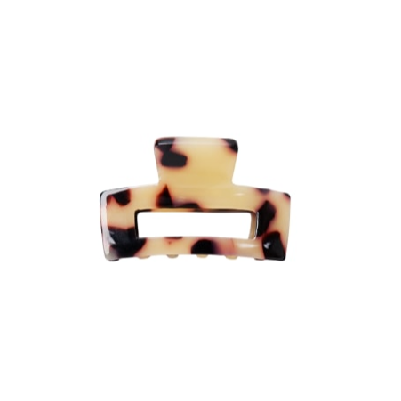 Black Colour Small Hair Claw - Tortoise