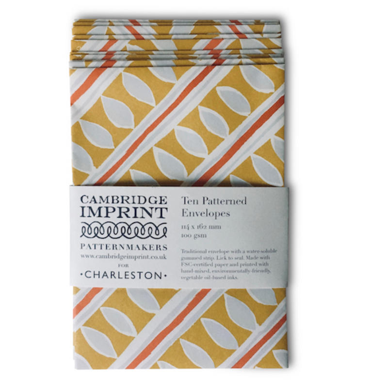 Cambridge Imprint Ten Patterned Envelopes - Charleston Stripe