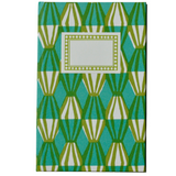 Cambridge Imprint Hardback Notebook Threadwork - Sap Green and Turquoise (Plain)