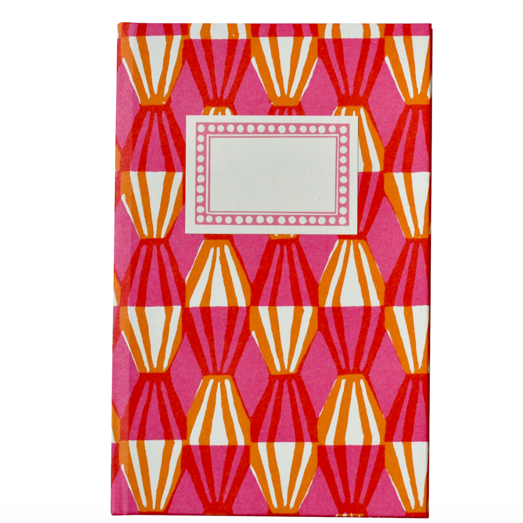 Cambridge Imprint Hardback Notebook Threadwork - Bright Pink and Orang ...