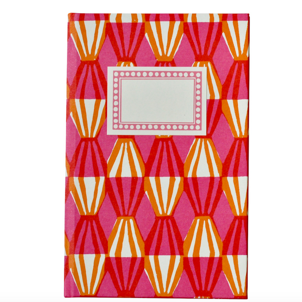 Cambridge Imprint Hardback Notebook Threadwork - Bright Pink and Orange (lined)