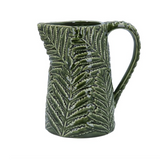 Green Ceramic Fern jug - Large