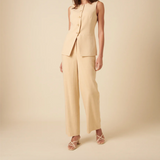 Nobody's Child Cream Marion Straight Leg Trousers