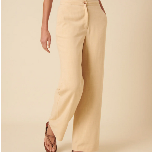 Nobody's Child Cream Marion Straight Leg Trousers