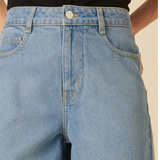 Nobody's Child Light Wash Denim Brixton Long Shorts