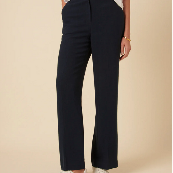 Nobody's Child Navy Marion Straight Leg Trousers