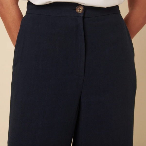 Nobody's Child Navy Marion Straight Leg Trousers