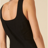 Nobody's Child Black Linen-Blend Waistcoat