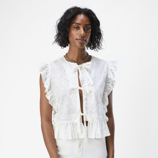 Object Ruffled Top - White (Cloud Dancer)