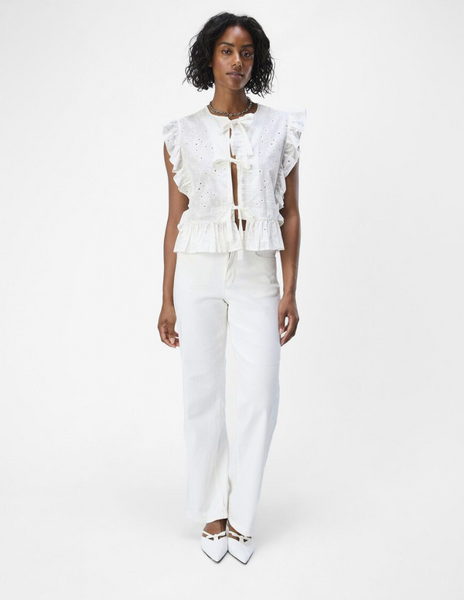 Object Ruffled Top - White (Cloud Dancer)