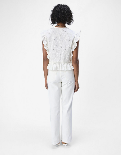 Object Ruffled Top - White (Cloud Dancer)