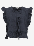 Object Ruffled Top - Black (Sky Captain)
