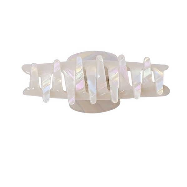 Black Colour Chinassa Hair Claw - White