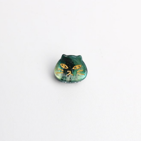 Mini cat claw clip in emerald