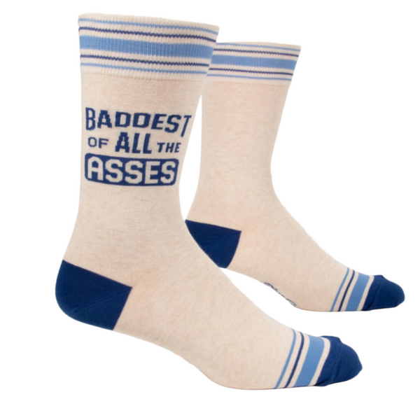 Blue Q "Baddest of All the Asses" Men's Crew Socks