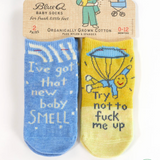 Blue Q I've Got That New Baby Smell Baby Socks