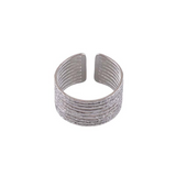 Banded Ring In Textured Silver