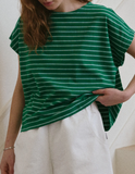 Le Bon Shoppe Cherie Tee - Green/White