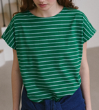 Le Bon Shoppe Cherie Tee - Green/White