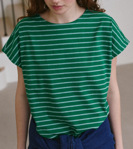 Le Bon Shoppe Cherie Tee - Green/White