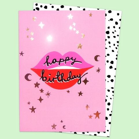 Happy Birthday Lips Card