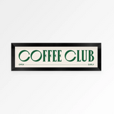 Coffee Club Panoramic Framed Print