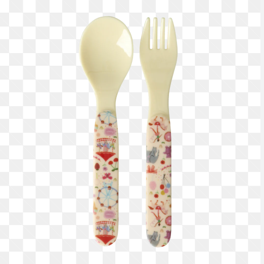 Baby Spoon & Fork - Fun Fair Print