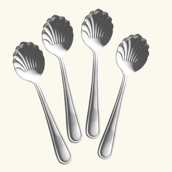 Silver Stainless Steel Seashell - Set of Four