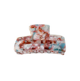 Last True Angel Resin Claw Hair Clip Red & Blue Multi
