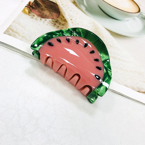 Last True Angel Watermelon Claw Clip - Pink & Green