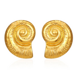 Consortium Ammonite Earring - Gold