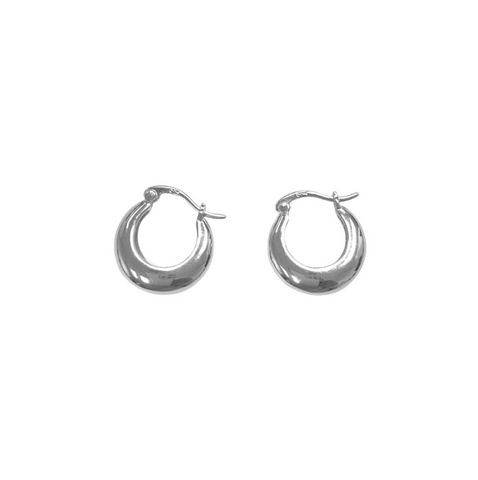 Consortium Chunky Little Hoop - Silver