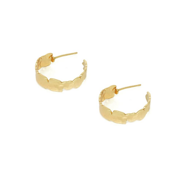 Consortium Textured Misshape Earring - Gold