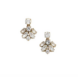 Consortium - Cubic Zirconia Detail Drop Stud In Gold