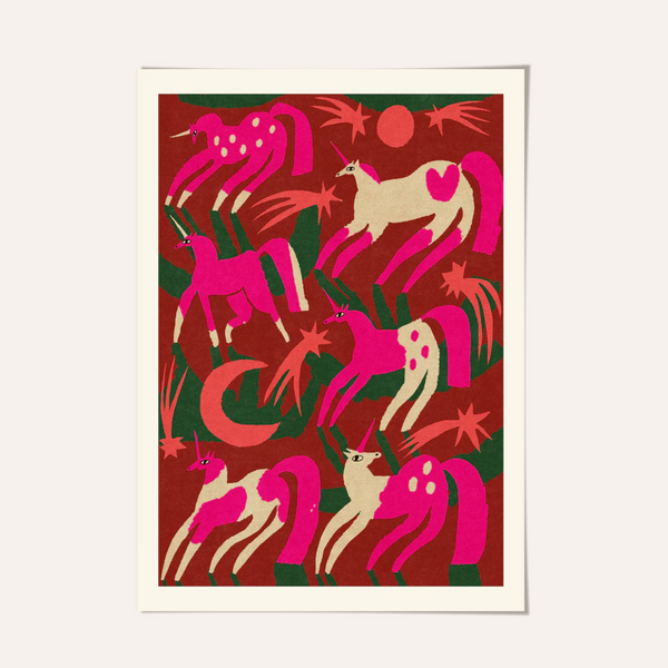 Enikő Eged - Unicorn Party Framed Print