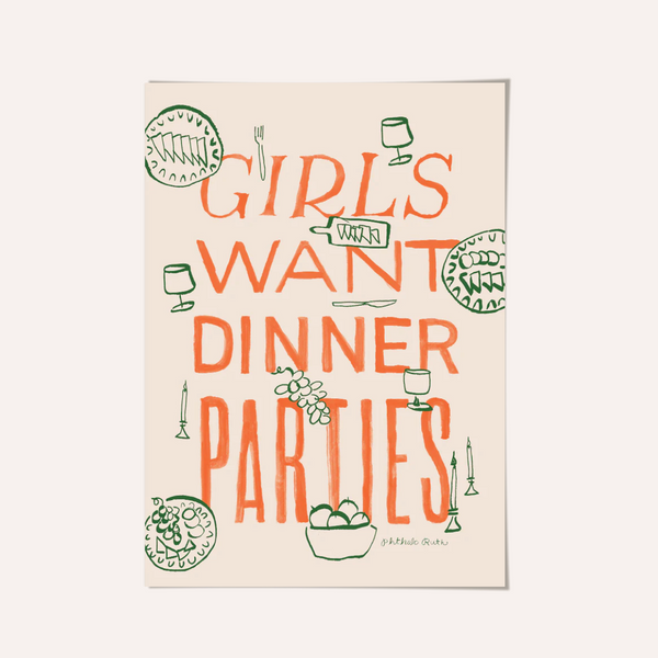 Phthalo Ruth - Girls Want Dinner Parties Framed Print