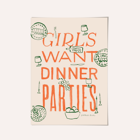 Phthalo Ruth - Girls Want Dinner Parties Framed Print